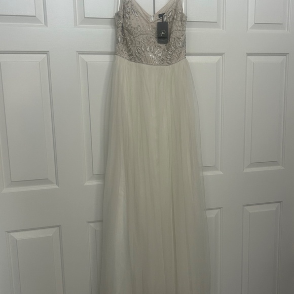 BHLDN Violetta by Adrianna Papell Beaded Gown | White | Size 2 | NWT - Picture 6 of 13
